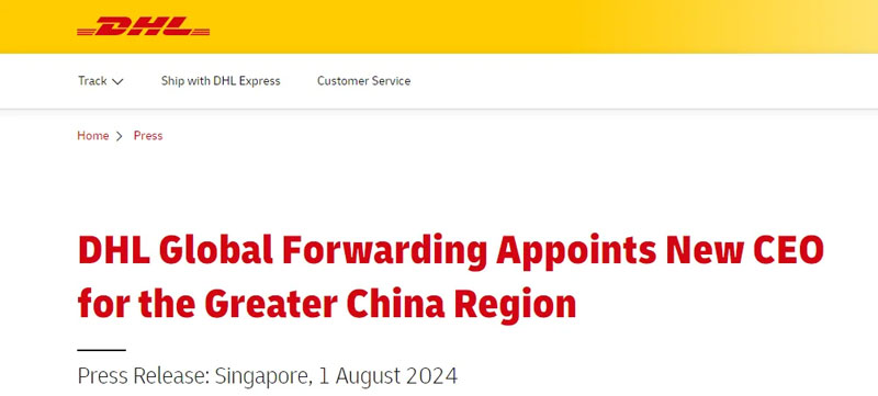 DHL appoints new CEO for global freight forwarding business in Greater China