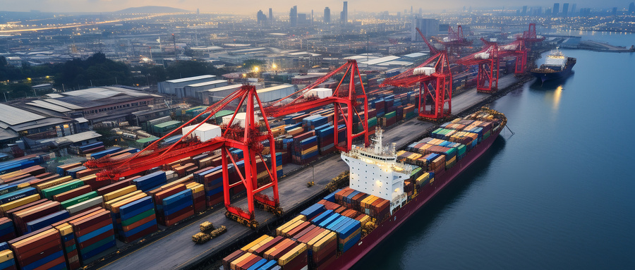 In August, ocean-going international container ships in the world