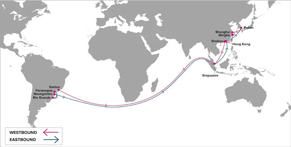 Port order of SX3 route