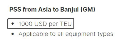 Asia to Banjul