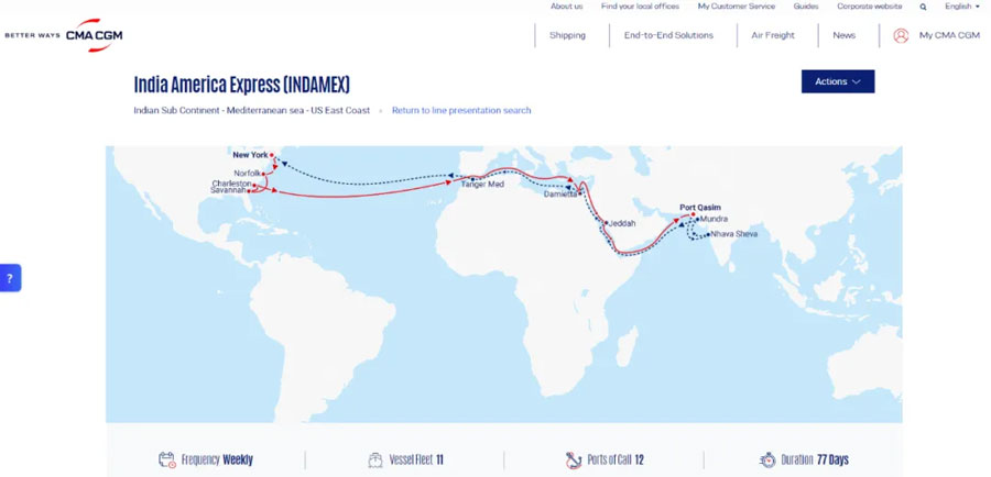 CMA CGM rearranges INDAMEX route around Africa