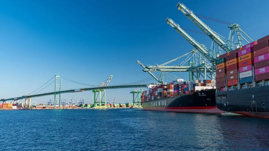 The Port of Los Angeles saw a surge in traffic in October