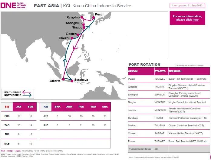 The container ship operated by ONE caught fire while docking at Ningbo Port