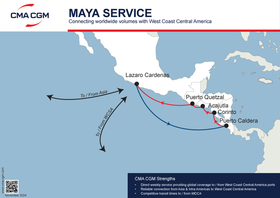 Cma CGM will soon open a self-operated Marine line to the West coast of Central America
