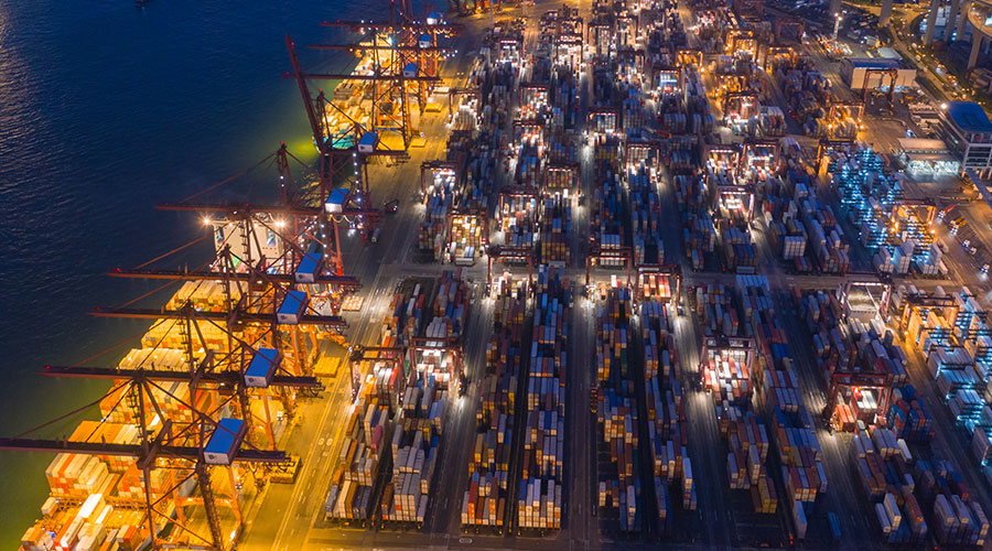 Container traffic in Hong Kong hit a 28-year low