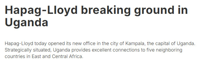 Hapag-lloyd related announcements