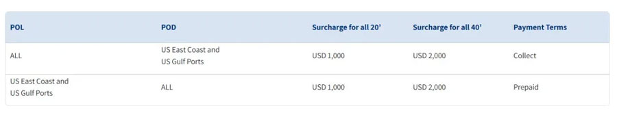 ZIM imposes a strike surcharge