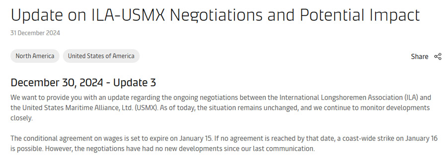 Maersk alert bulletin