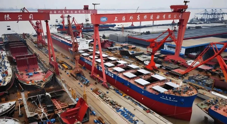 Imposing tariffs on ships calling at China