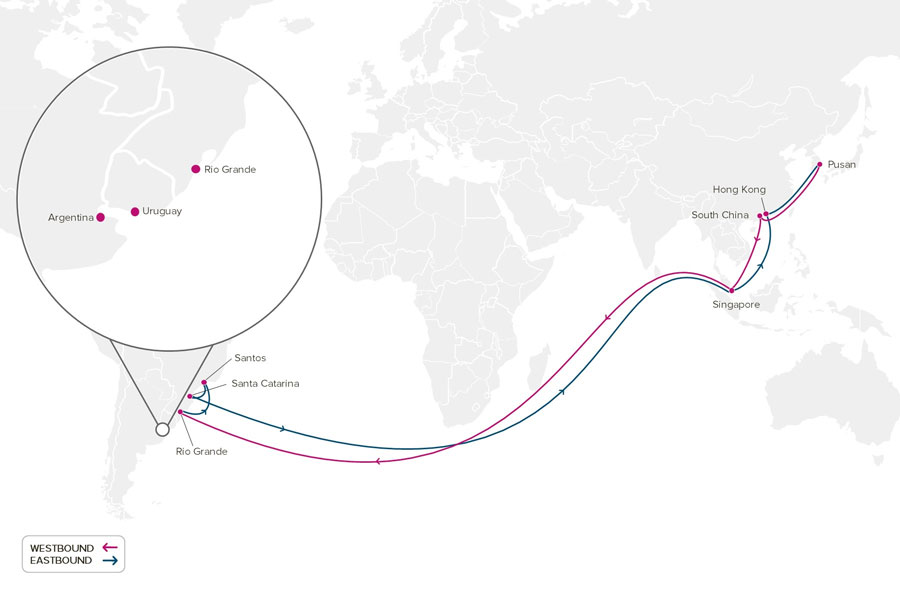ONE launches East Coast South America Express