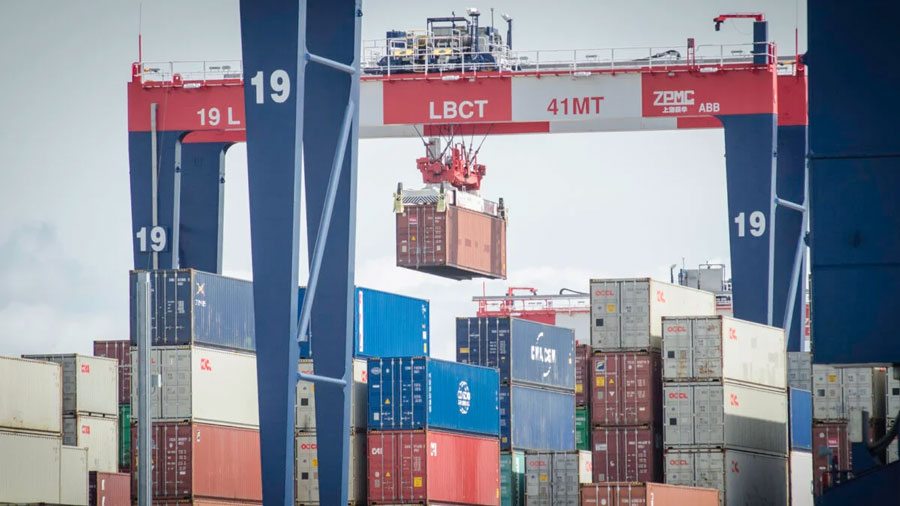 Container throughput at the Port of Long Beach is at a record high