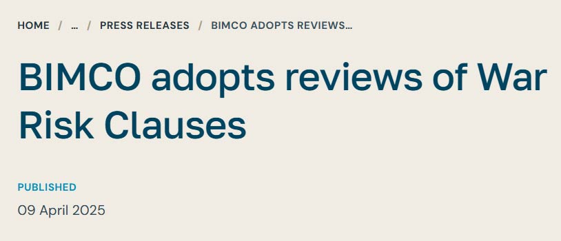BIMCO amends the War Risk clause