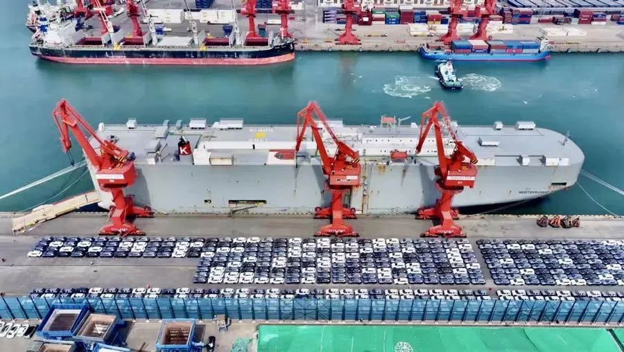 Qingdao Port joint CMA CGM new Central American ro-ro route