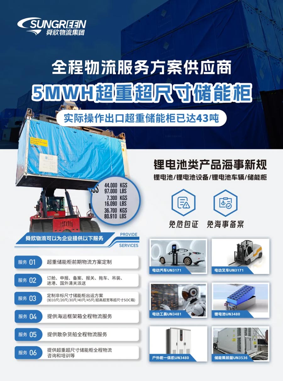 43吨Energy storage container export