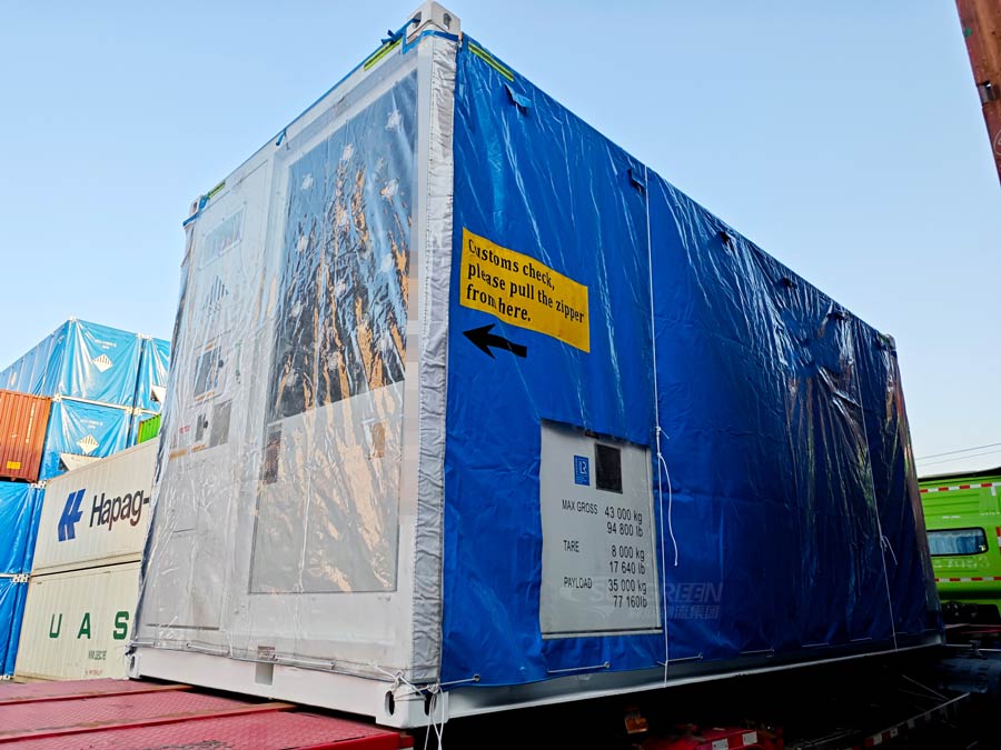 43-ton odd overweight Energy storage container export to Europe