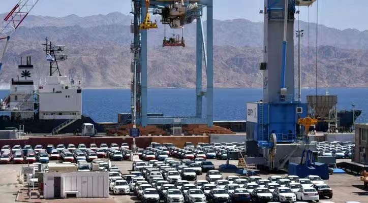 The Port of Eilat in Israel