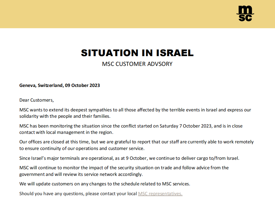 巴以冲突升级致以色列重要港口关闭